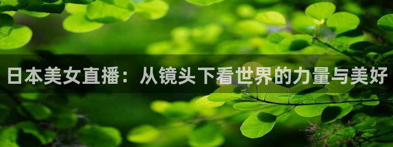 乐球无插件免费直播：日本美女直播：从镜头下看世界的力量与美好